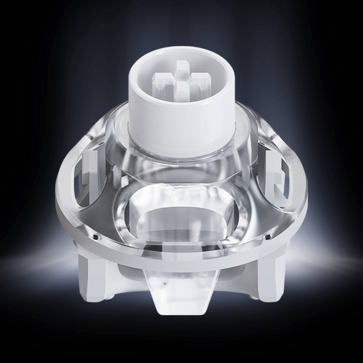 Angle. GravaStar - GravaStar UFO Magnetic Hall Effect Gaming Switches Hot-Swappable Contactless Switches with 100M+ Lifespan Silver 10pcs - Silver.