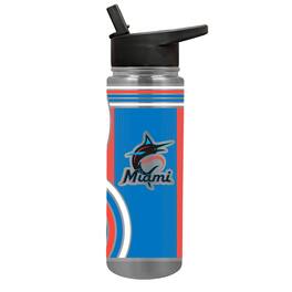 Great American Products - Miami Marlins 24oz. Cool Vibes Jr. Thirst Hydration Water Bottle - Multicolor
