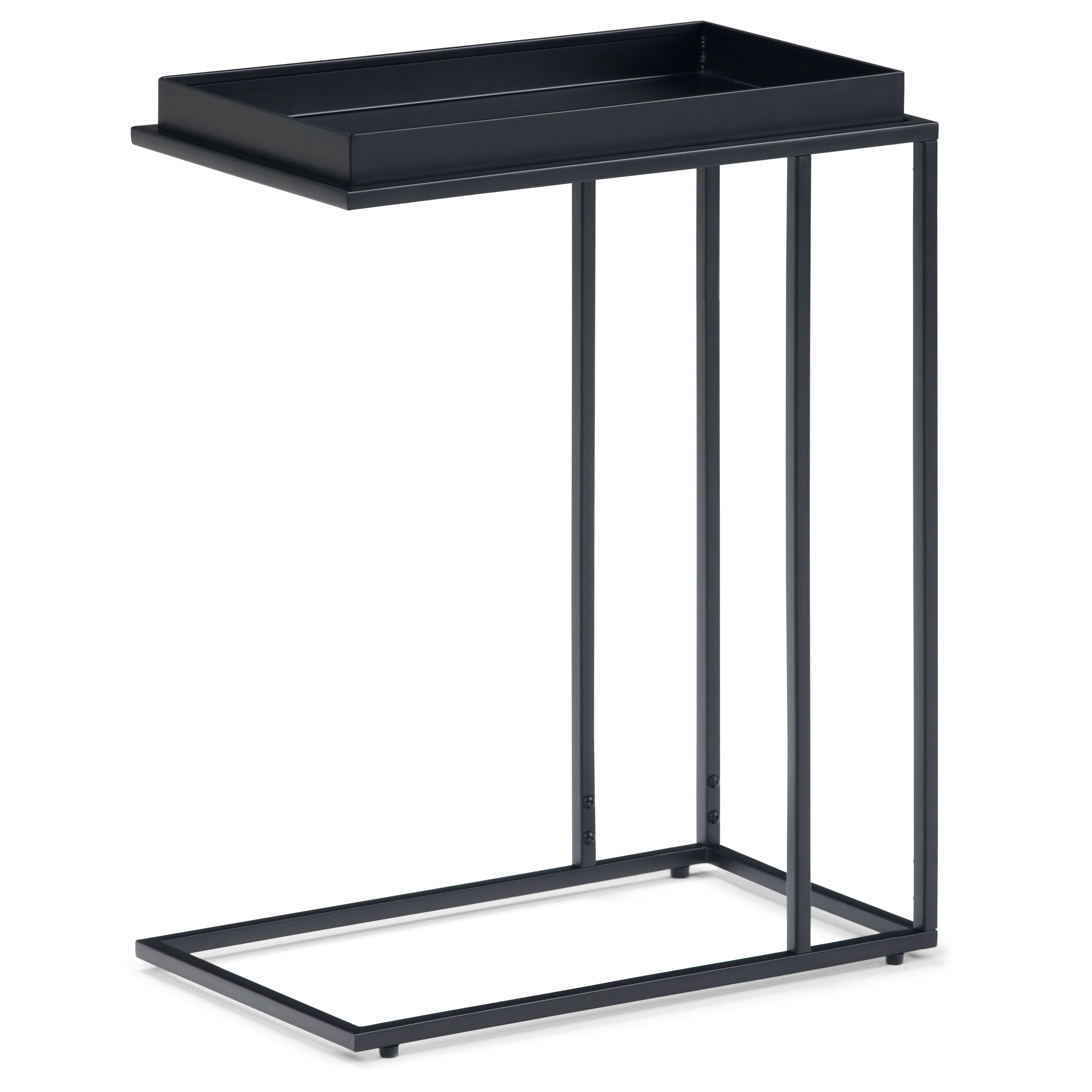 Front Zoom. Simpli Home - Garner Tray Top C Side Table - Black.
