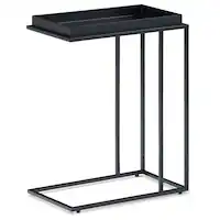 Simpli Home - Garner Tray Top C Side Table - Black - Front_Zoom