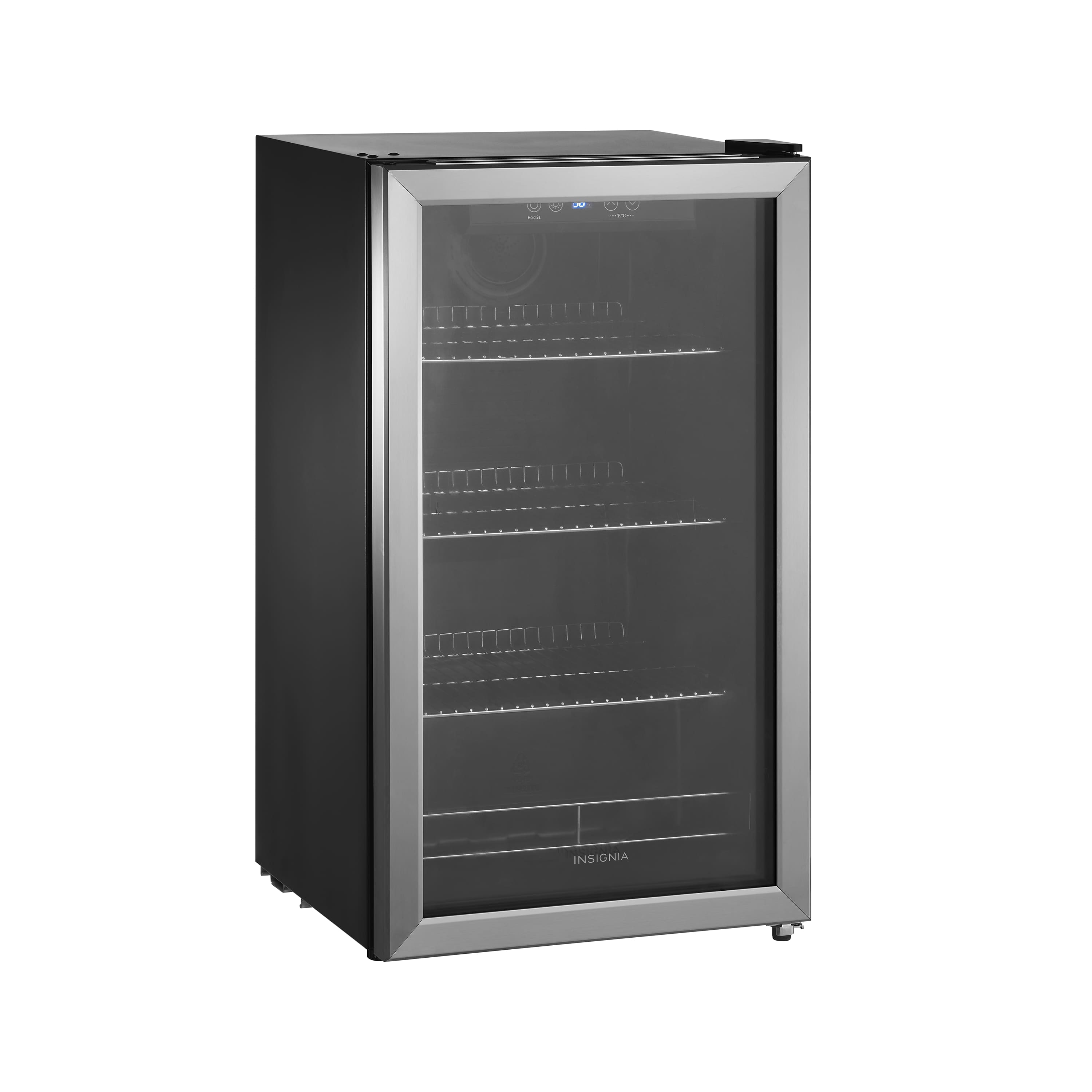 Alt View 27. Insignia™ - 115-Can Beverage Cooler - Stainless steel.