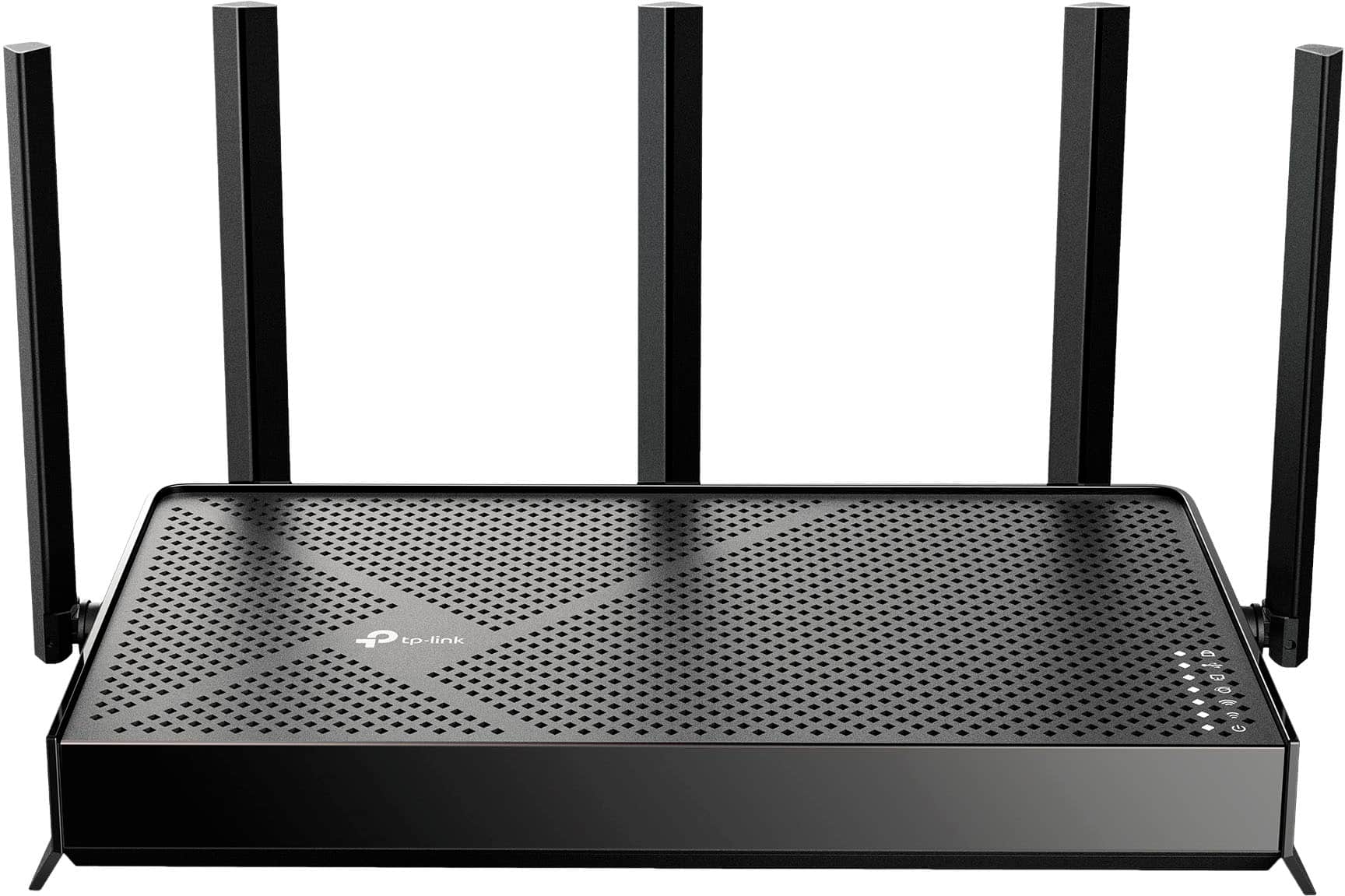 Front. TP-Link - Archer BE5000 Dual-Band Wi-Fi 7 Router - Black.