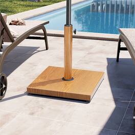 Crestlive Products - 42 lbs steel frame Concrete filling Patio Umbrella Base - Brown