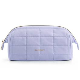 Bagsmart - Wide-open Makeup Bag Cosmetic Pouch Organizer Travel Toiletry Bag Essentials Accessories for Women Girls - Light Purple
