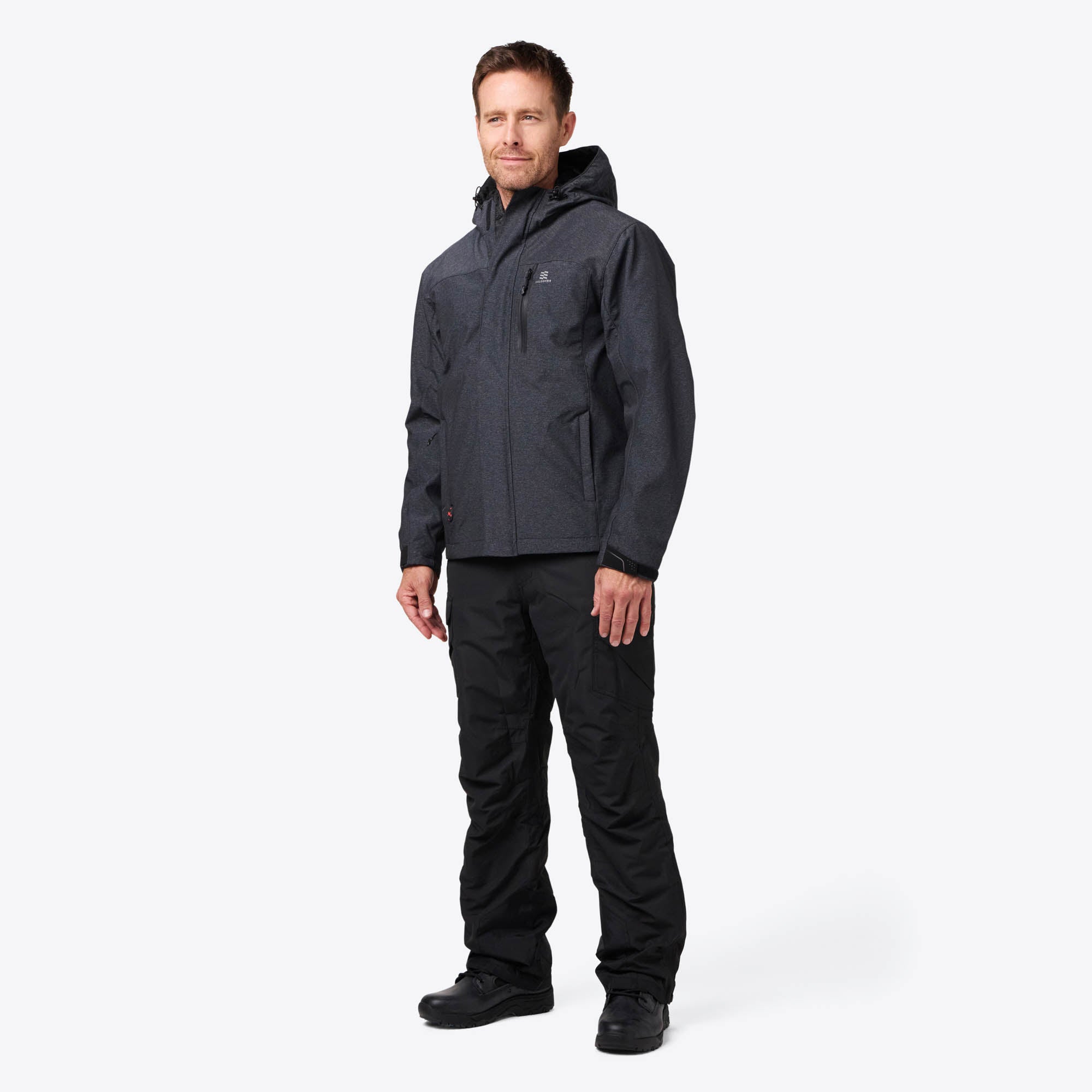 Alt View 2. Mobile Warming - Men's Adventure Heated Jacket - Heather Grey.