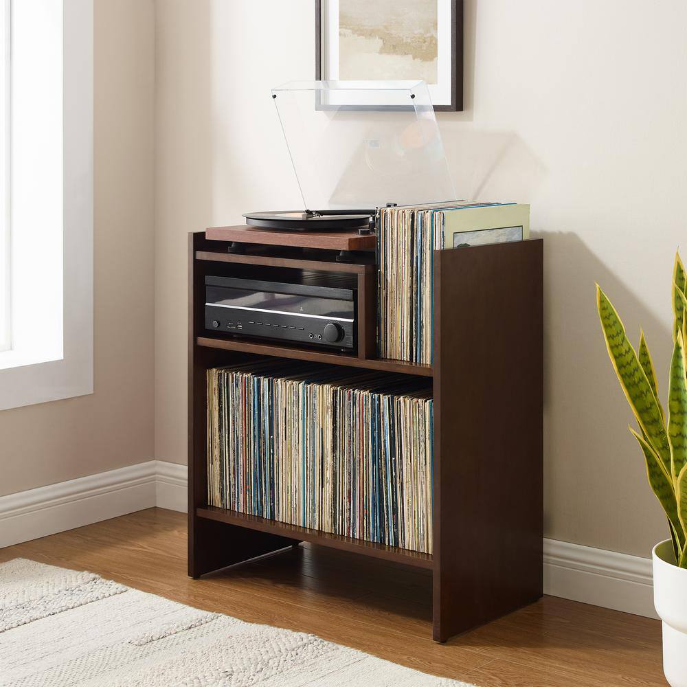 Alt View 10. Crosley Furniture - Portland Record Player Stand - Dark Brown.