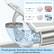 The text on the image is already grouped and correctly states that the product is a food-grade stainless steel dual blades ice crusher with adjustable thickness of shaved ice and snow cone. It also emphasizes that the blades are designed for crushing ice with ease and efficiency.