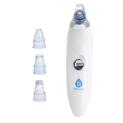 Front. Pursonic - Pursonic PHR4 Blackhead Remover Pore Vacuum with 4 Suction Heads - White.