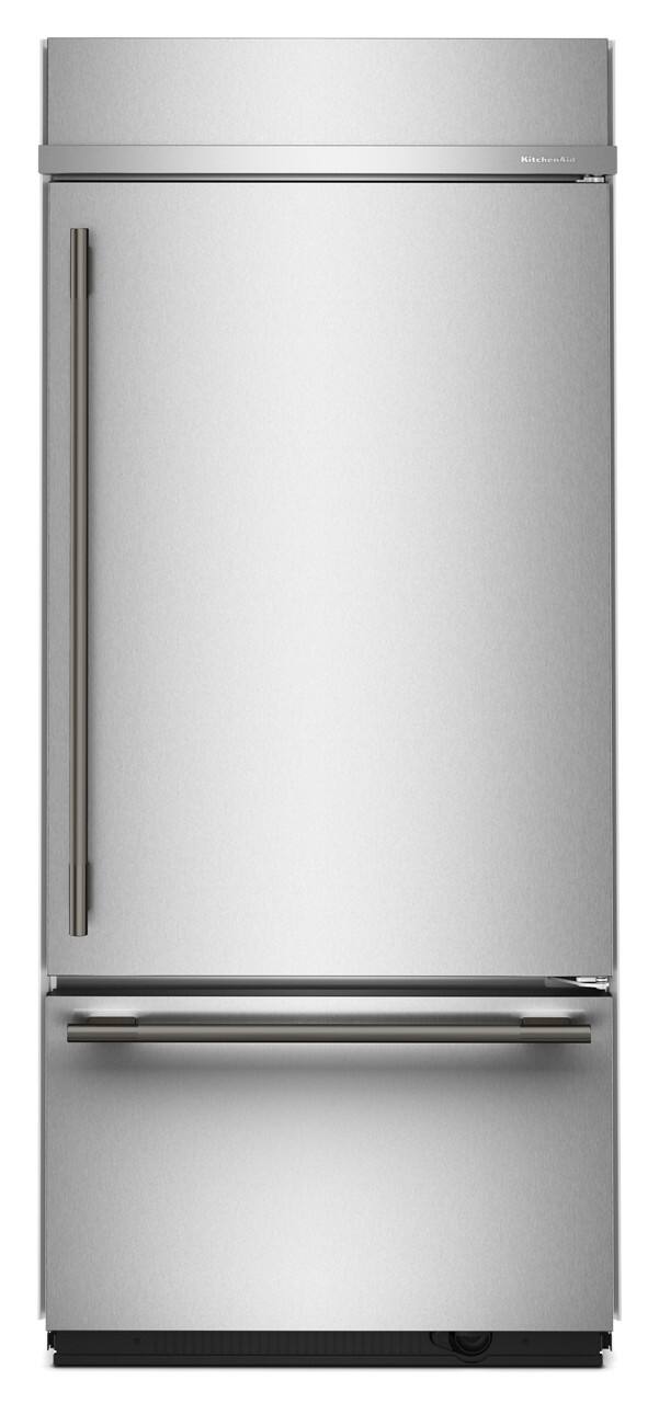 Alt View 14. KitchenAid - 20.8 Cu. Ft. Built-In Bottom Mount Refrigerator with Platinum Interior - Stainless Steel with PrintShield Finish.