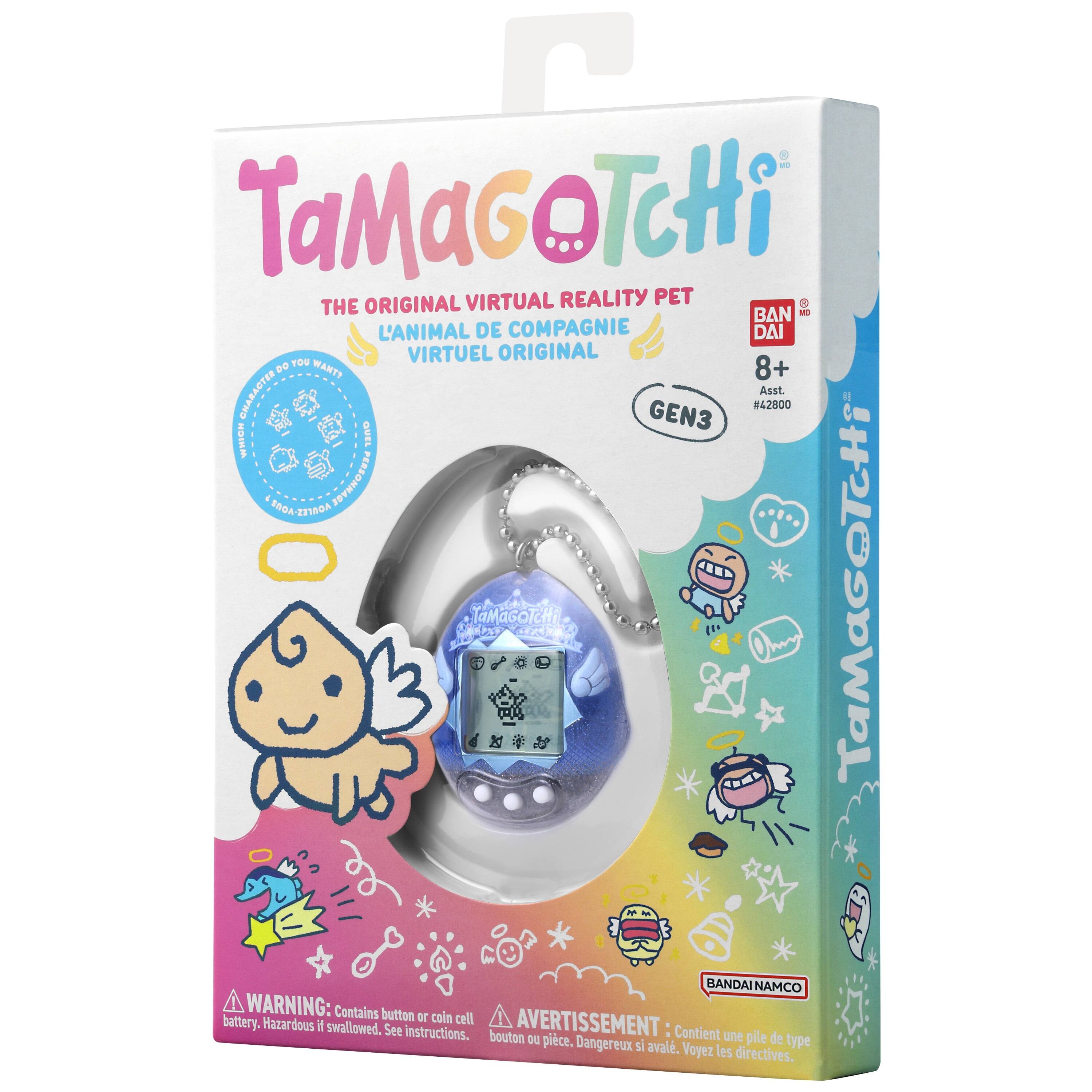 TaMagoTcHi ORIGINAL VIRTUAL REALITY PET  
L'ANIMAL DE COMPAGNIE VIRTUEL ORIGINAL  
DO YOU WANT CHARACTER  
Asst. #42800  
GEN3 HDIM  
TER F-1ADA  
FOYRNOSET4  
TaMaGoTHi  
HA TaMaGaTcHi  
BANDAI NAMCO  
WARNING: Contains button or coin battery. Hazardous cell  
AVERTISSEMENT: Contient une pile de type Dangereux si avalé. Voyez les directives.