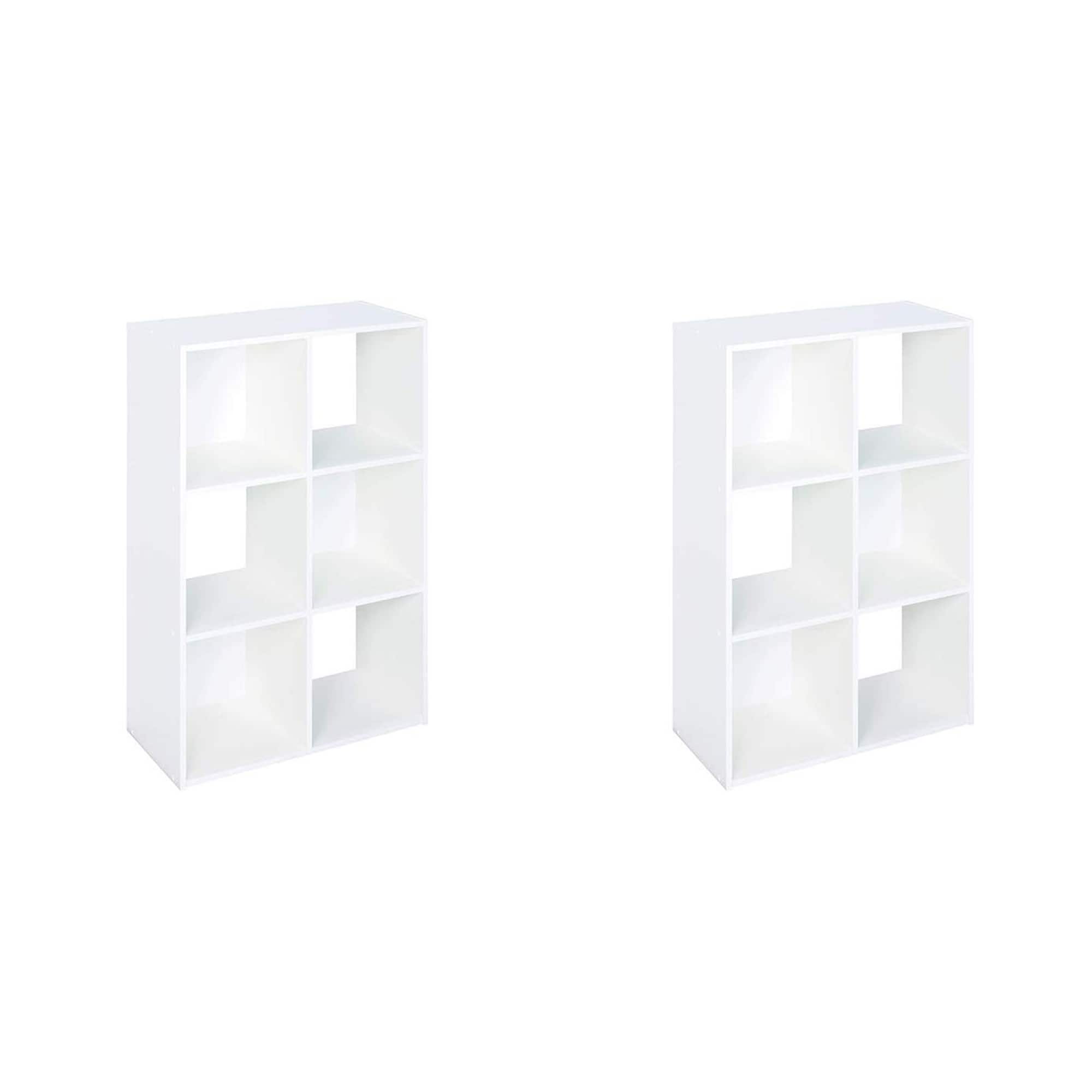 ClosetMaid - Decorative Home 6-Cube Cubeicals Organizer Storage, White (2 Pack)