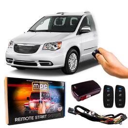 MPC - 4-Button 2-Way Remote Start For 2008-2010 Chrysler Town & Country - Plug-n-Play - Black