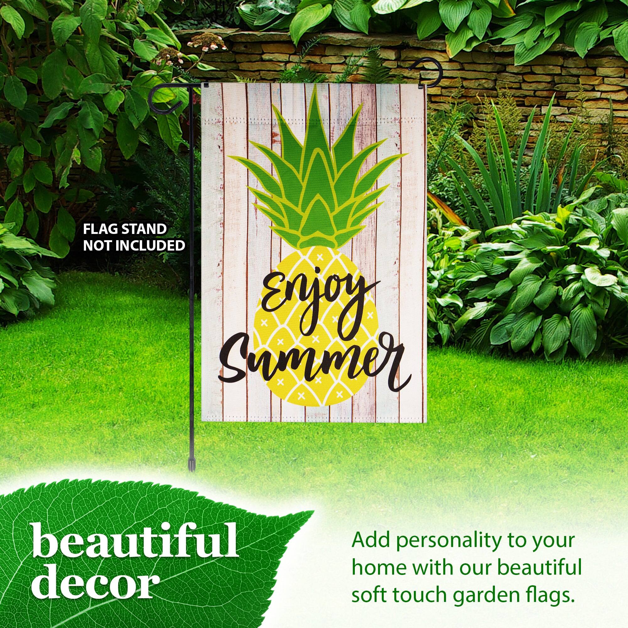 FLAG STAND NOT INCLUDED

Enjoy Summer

beautiful decor

Add personality to your home with our beautiful soft touch garden flags.
