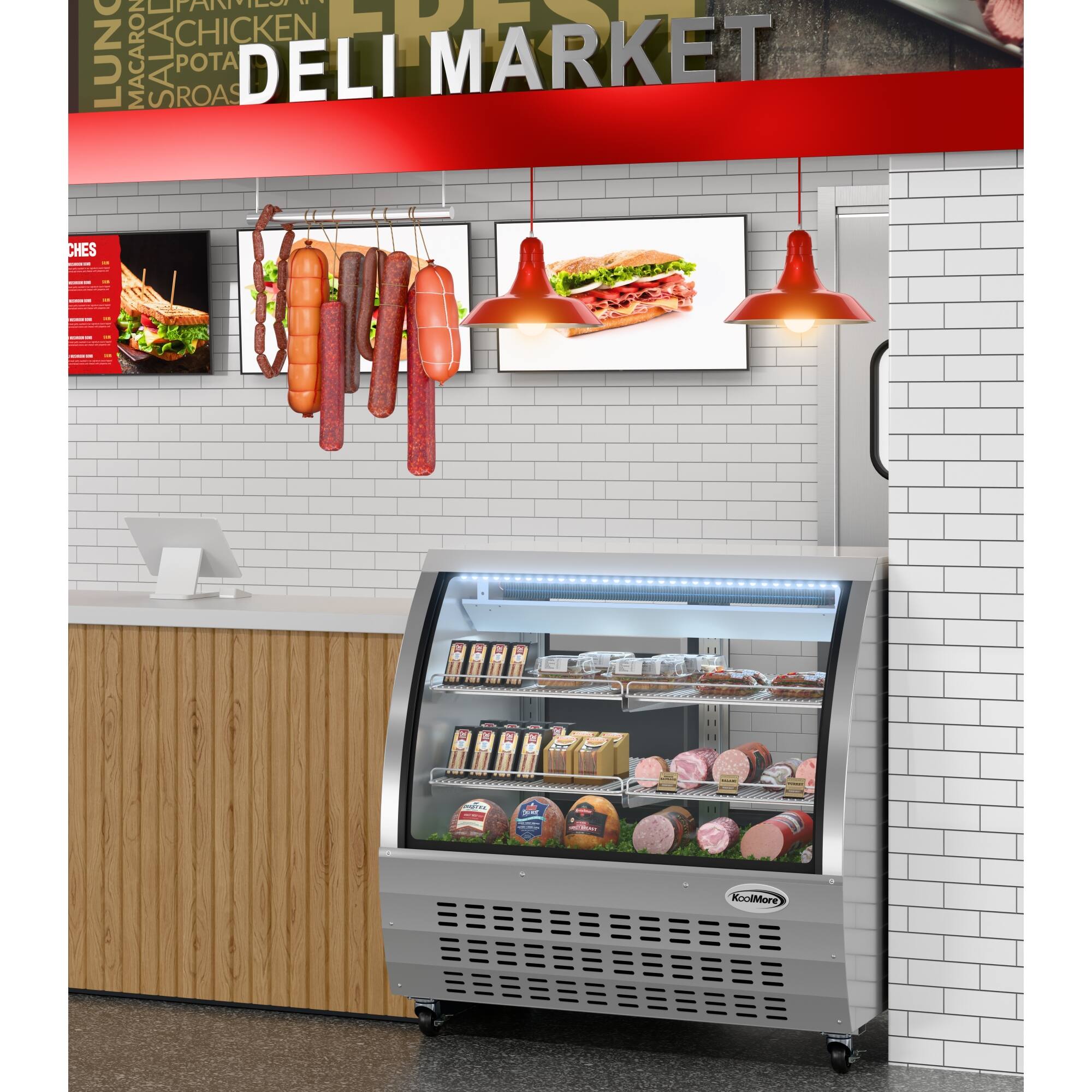 LUNCH SALAD CHICKEN HAM SANDWICHES DELI MARKET MACARONI & CHEESE POTATO SALAD