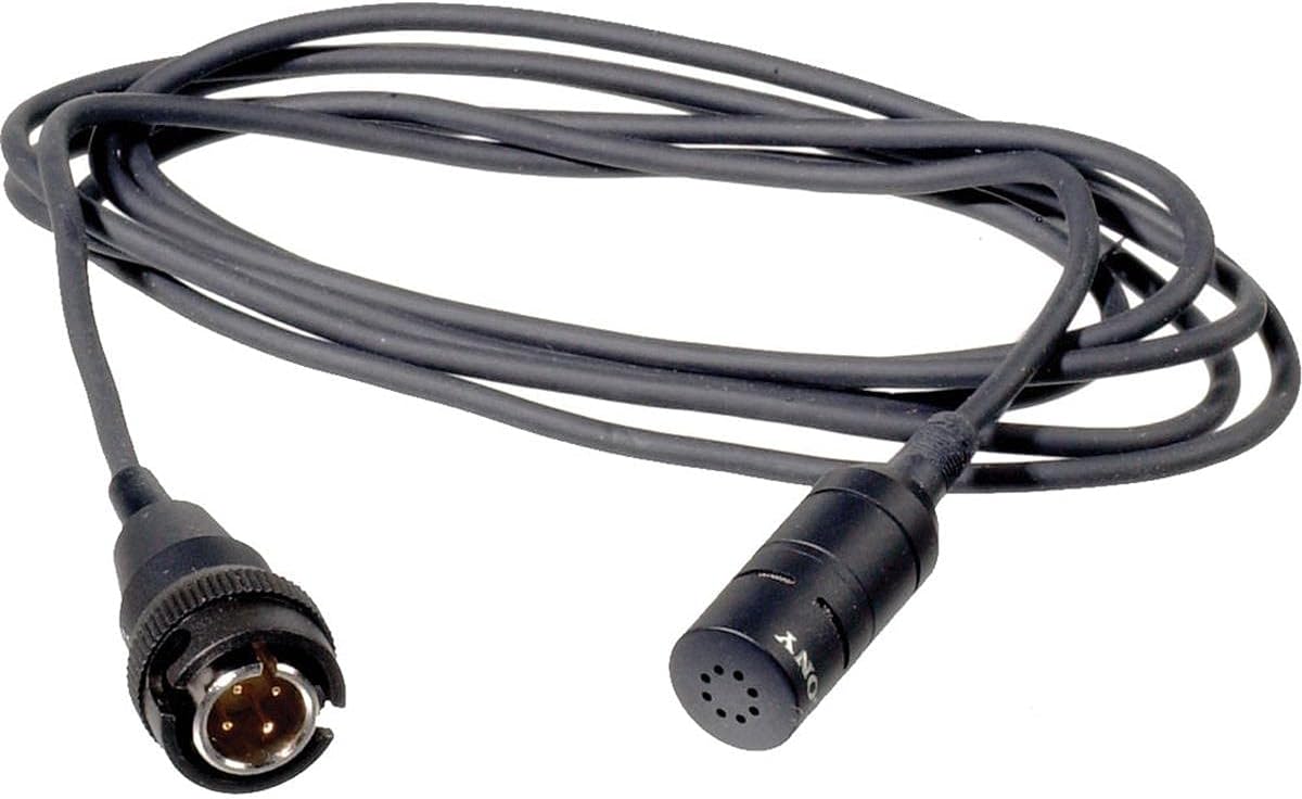 Front. Sony - Sony ECM-66BC Unidirectional Condenser Lavalier Microphone, 70 Hz - 14 kHz Frequency Response, Black - Black.