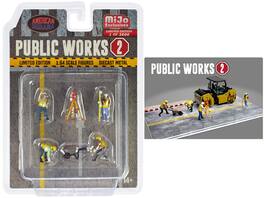 American Diorama - "Public Works 2" 6 piece Diecast Figure Set Limited Edition to 3600 pieces Worldwide for 1/64 scale - Multi