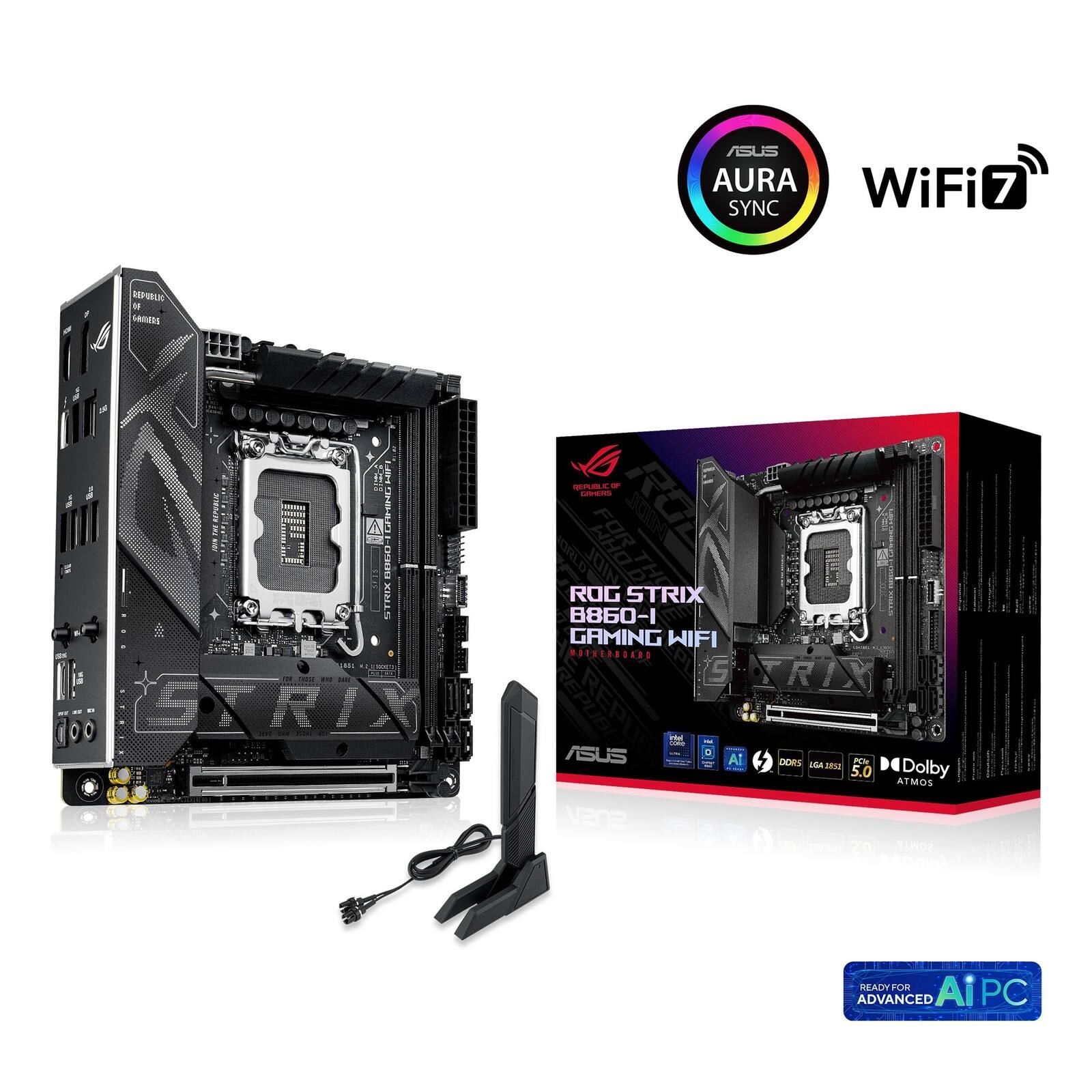 ASUS ROG STRIX B860 I GAMING WIFI, B860 mITX, Intel Core Ultra 2