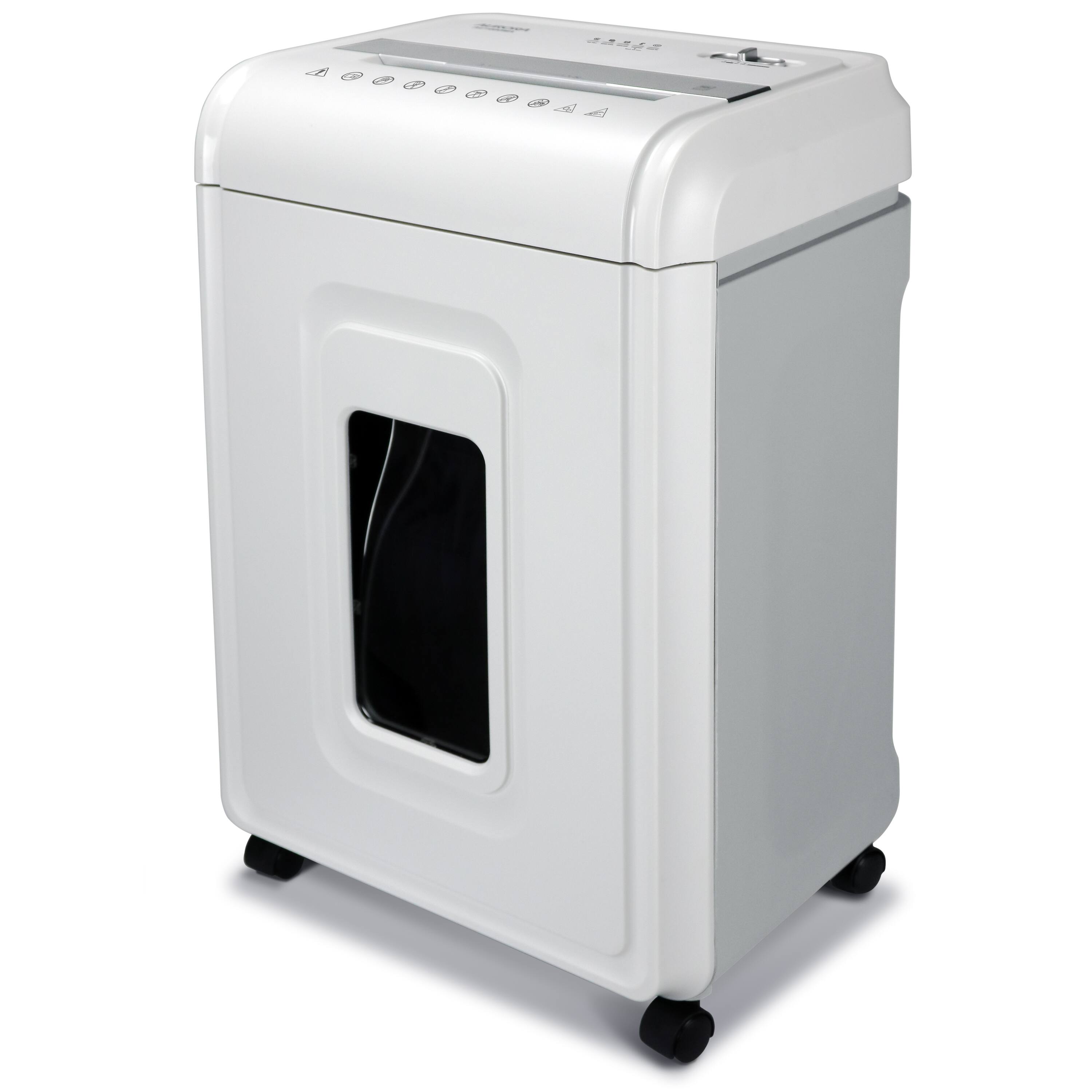 Angle. Aurora - Aurora AU2442XA Heavy Duty Anti-Jam 24-Sheet Crosscut Shredder/40 Min/ 7-Gallon Pullout Basket - White.