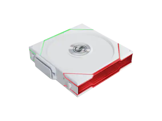 Front. Lian Li - Lian Li UNI Fan TL 120 Wireless - Reverse Blade, Infinity Mirror, 2.4 GHz Control - White (12RTL1W1W) - White.
