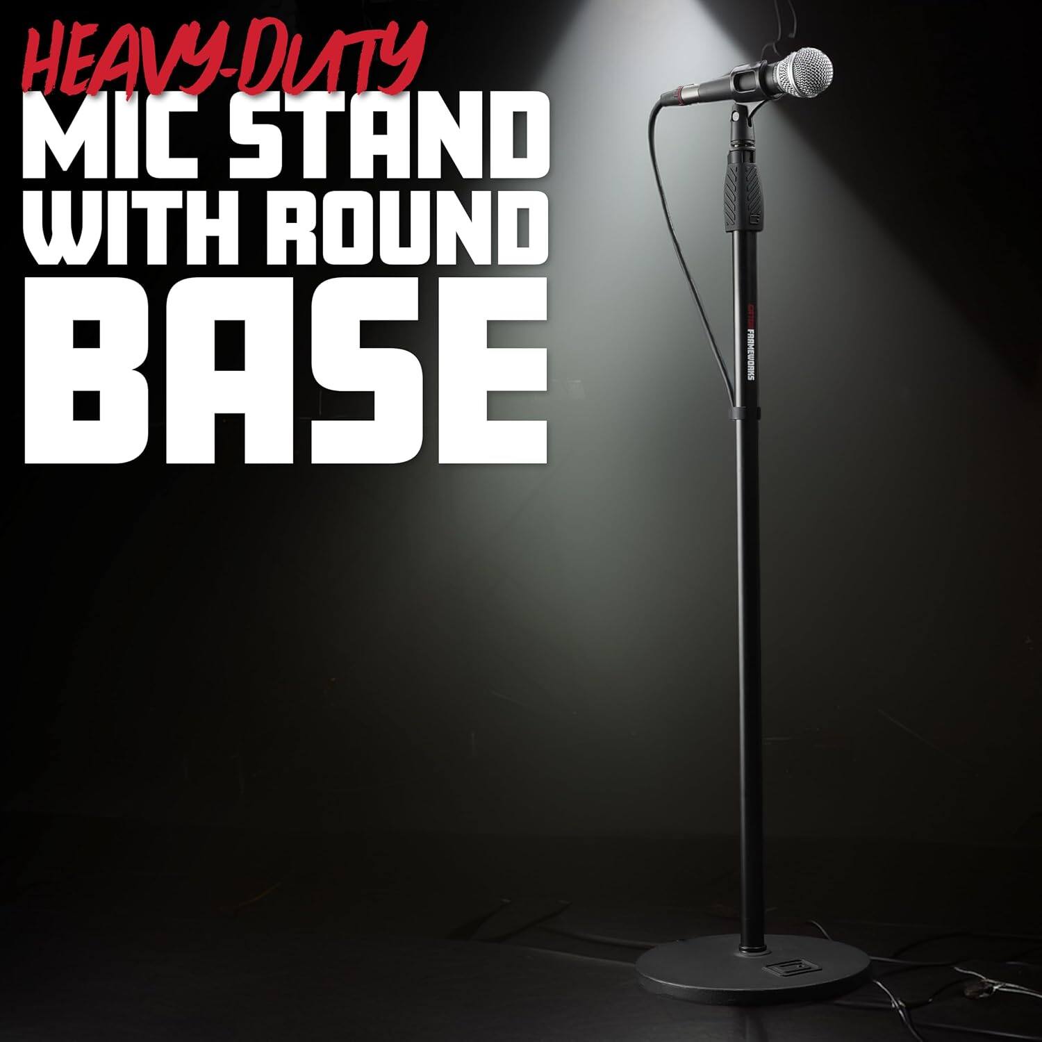 HEAVY-DUTY MIC STAND WITH ROUND BASE