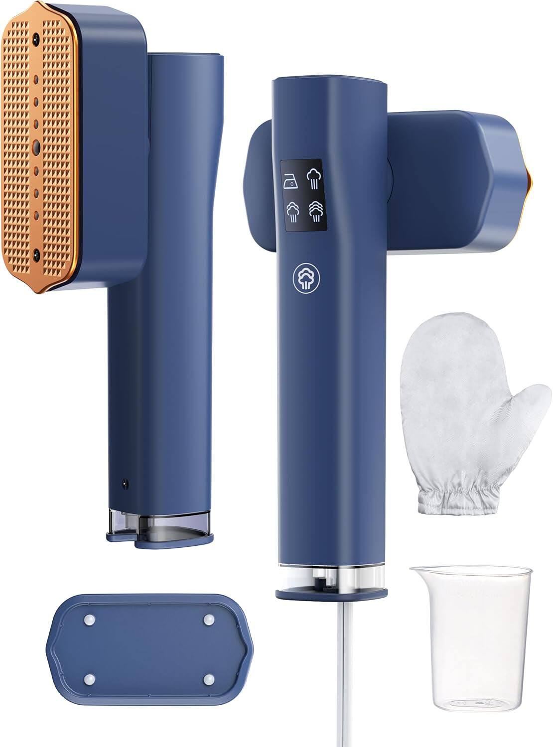 Front. FINEAK - Portable 2-in-1 Steamer for Clothes 15s Fast Heat-up - Blue.