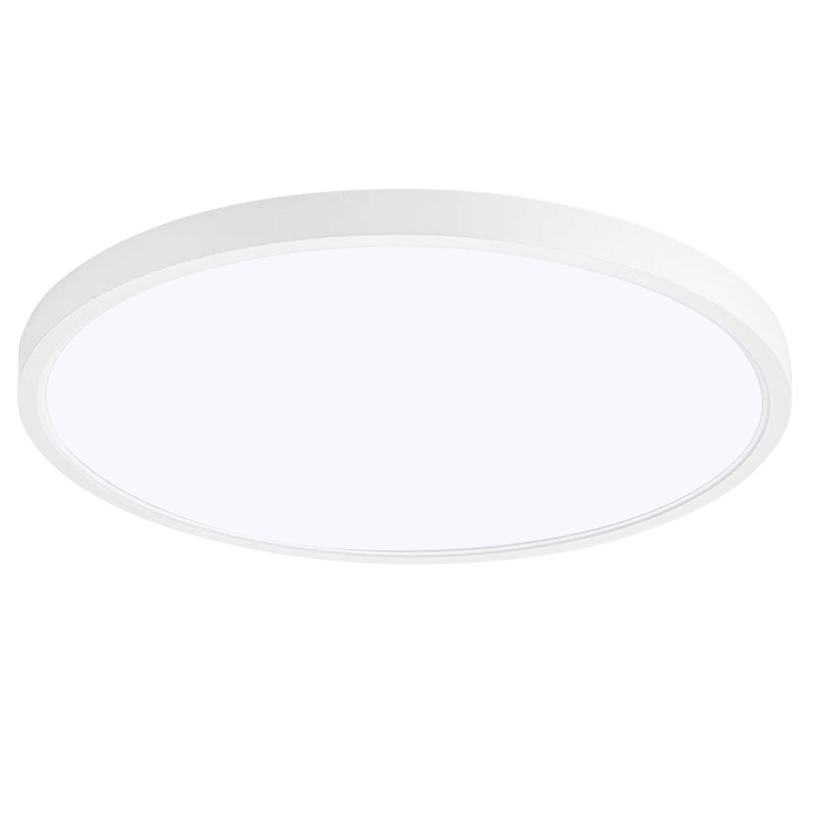 Front. APRILSOUL - 11.8 inch White Ultra-thin Ceiling Light 6500K LED Flush Mount Ceiling Lamp for Bedroom Bathroom Hallway.