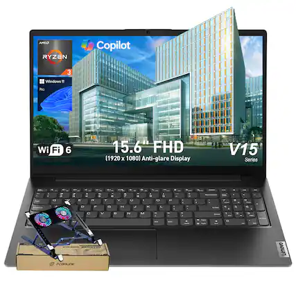 AMD2 RYZEN Copilot 3 Windows 11 Pro Wi-Fi 6 CERTIFIED 15.6" FHD (1920 x 1080) Anti-glare Display V15 Series
Lenovo