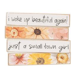 BreeBe - 4/Set - Just A Small Town Girl Floral Tiny Mini Sticks - Multicolor