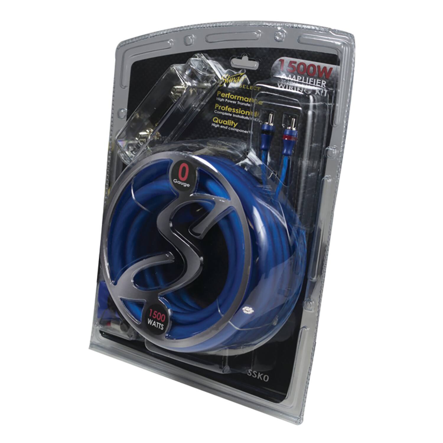 1500W Amplifier Wiring Kit  
Performance XT  
High Power  
Professional Complete Installation  
High Quality Components  
0 Gauge  
1500 Watts  
SSKO