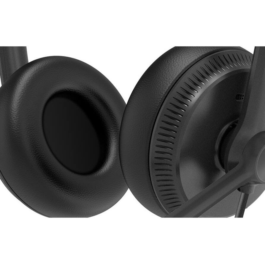 Alt View 3. Yealink - Yealink UH34 Lite Headset - Stereo - USB Type C, Mini-phone (3.5mm) - Wired - 32 Ohm - 20 Hz to 20 kHz - Over-the-head - Red.