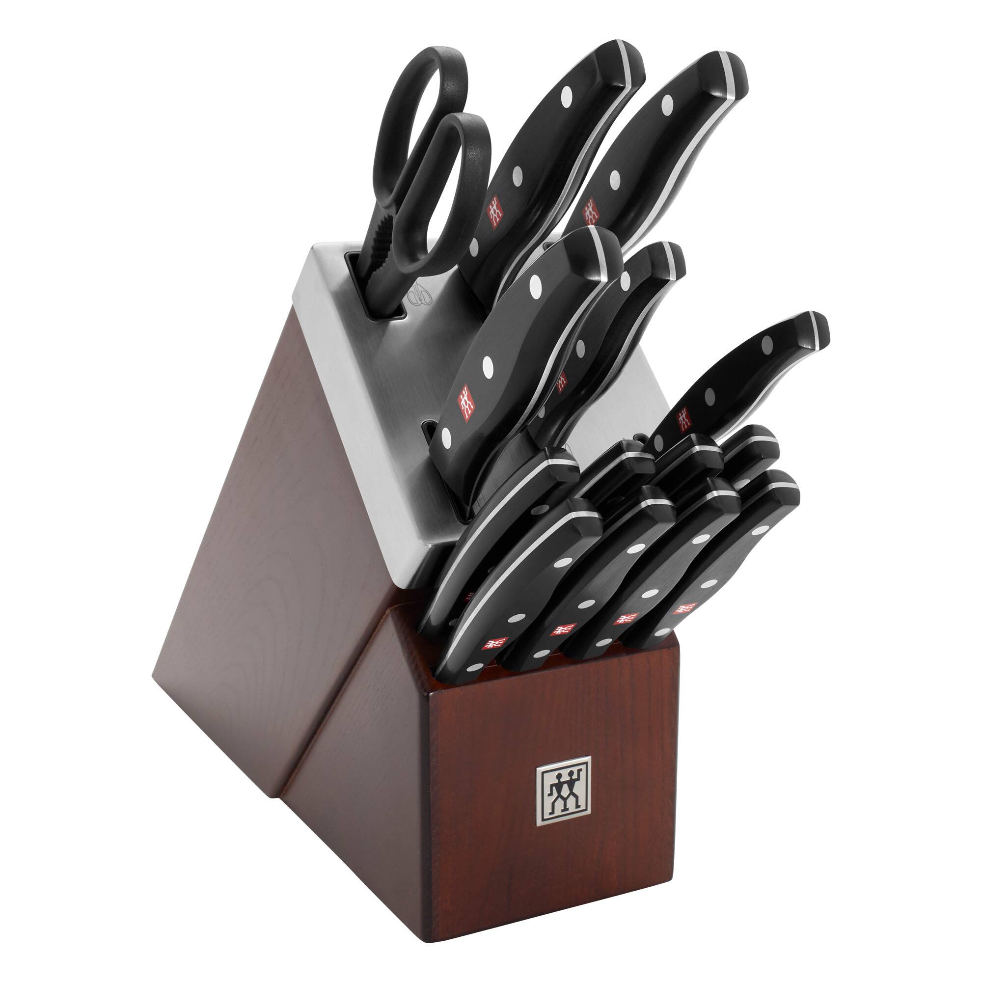 Alt View 1. ZWILLING - ZWILLING TWIN Signature 15-pc Self-Sharpening Knife Block Set - Brown - Brown.