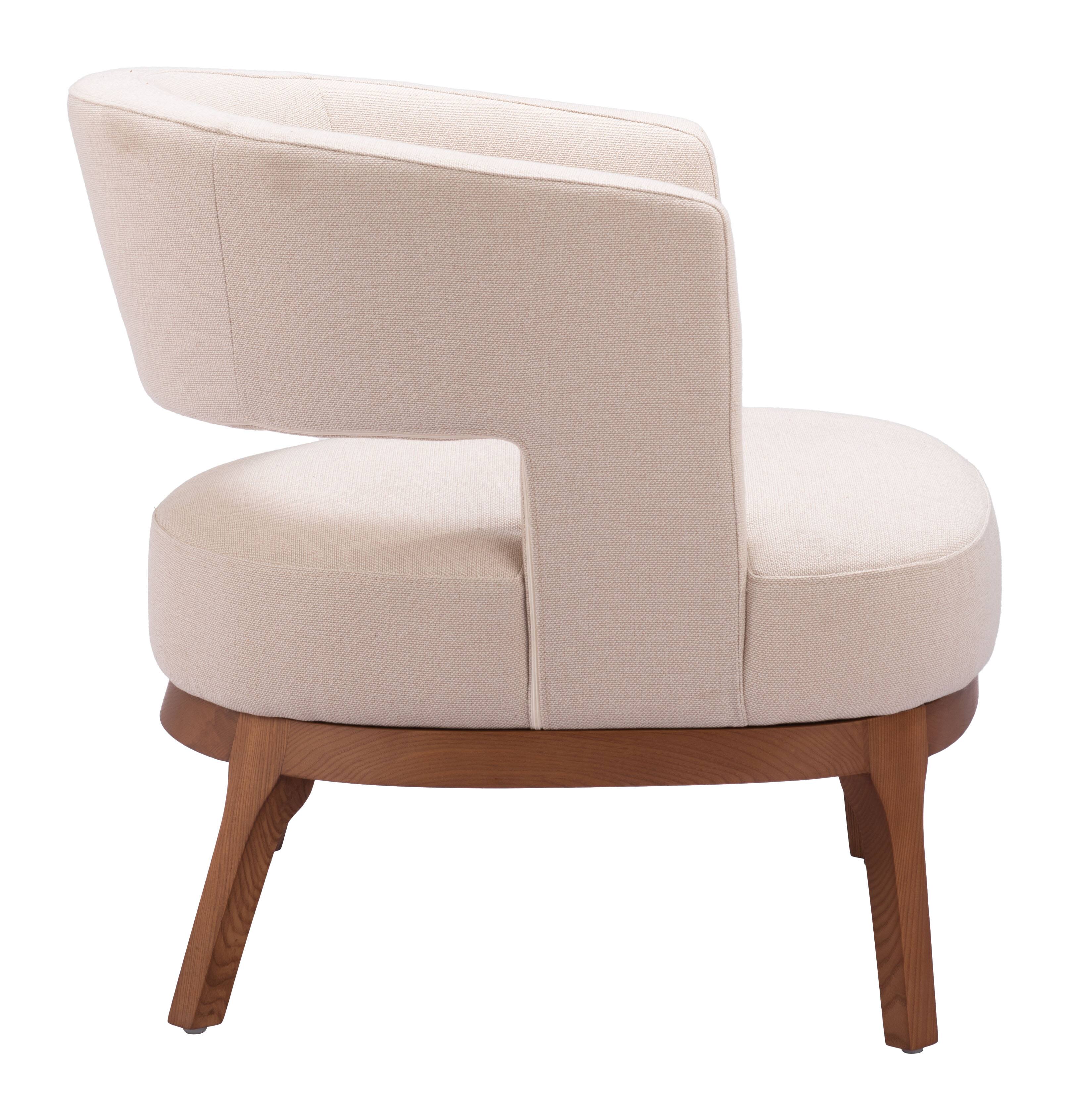Back. Hivvago - Penryn Accent Chair Beige - Beige.
