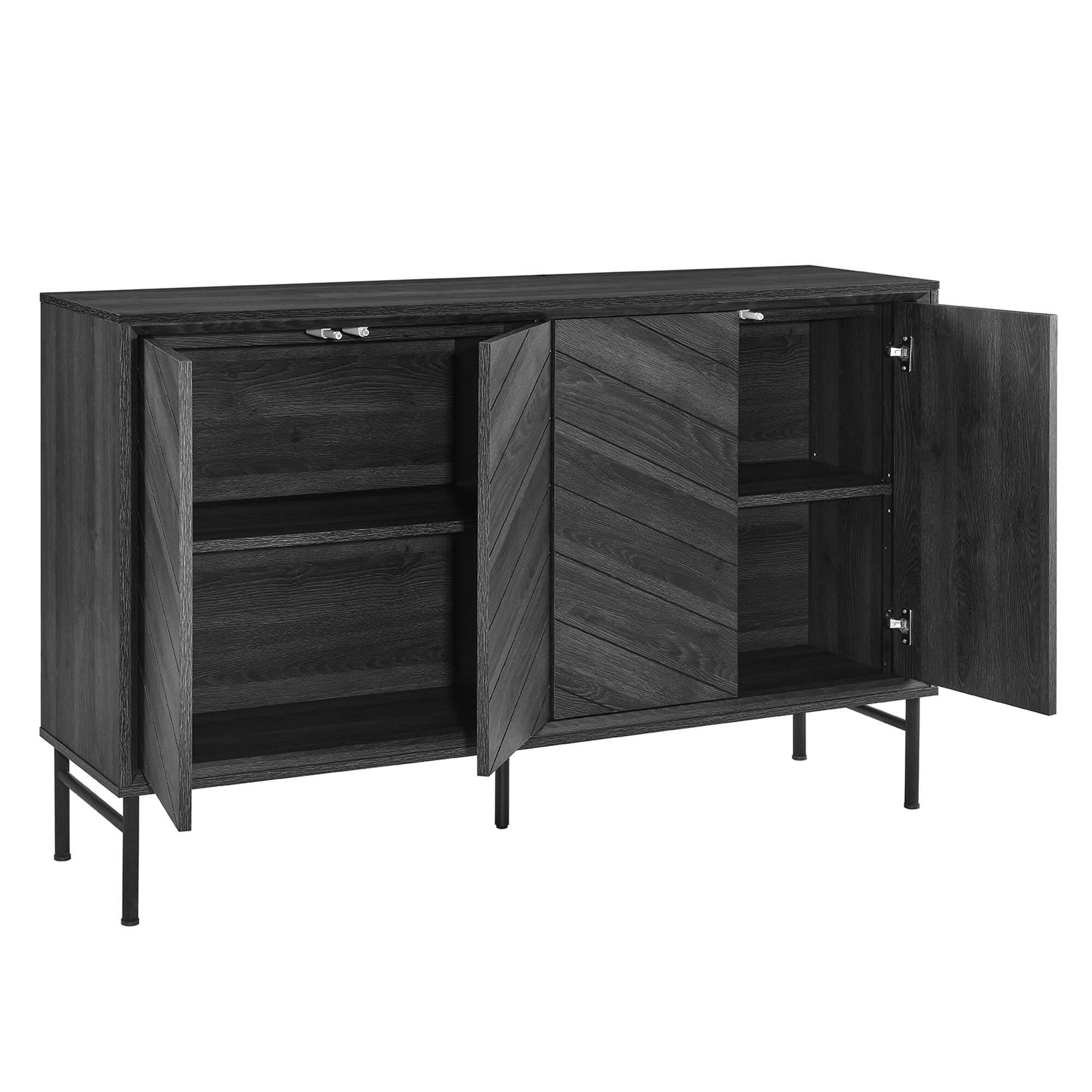 Alt View 4. Modway - Harper Chevron Sideboard by Modway - Black.