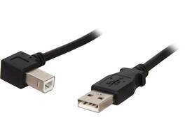 StarTech.com - USBAB3ML Black USB 2.0 A to Left Angle B Cable - M/M
