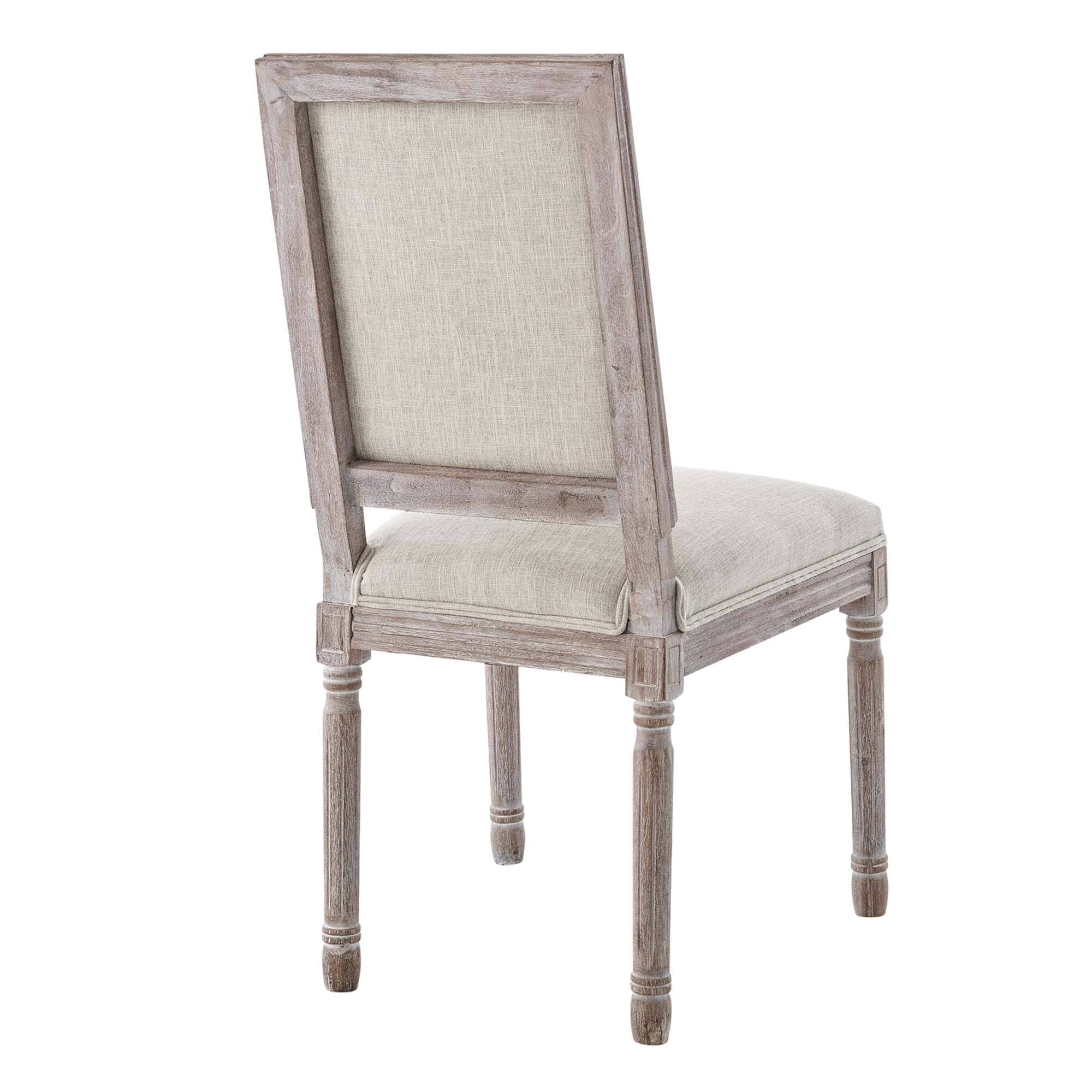 Alt View 3. Modway - Court Upholstered Fabric Dining Side Chair Set of 2 by Modway - Beige.