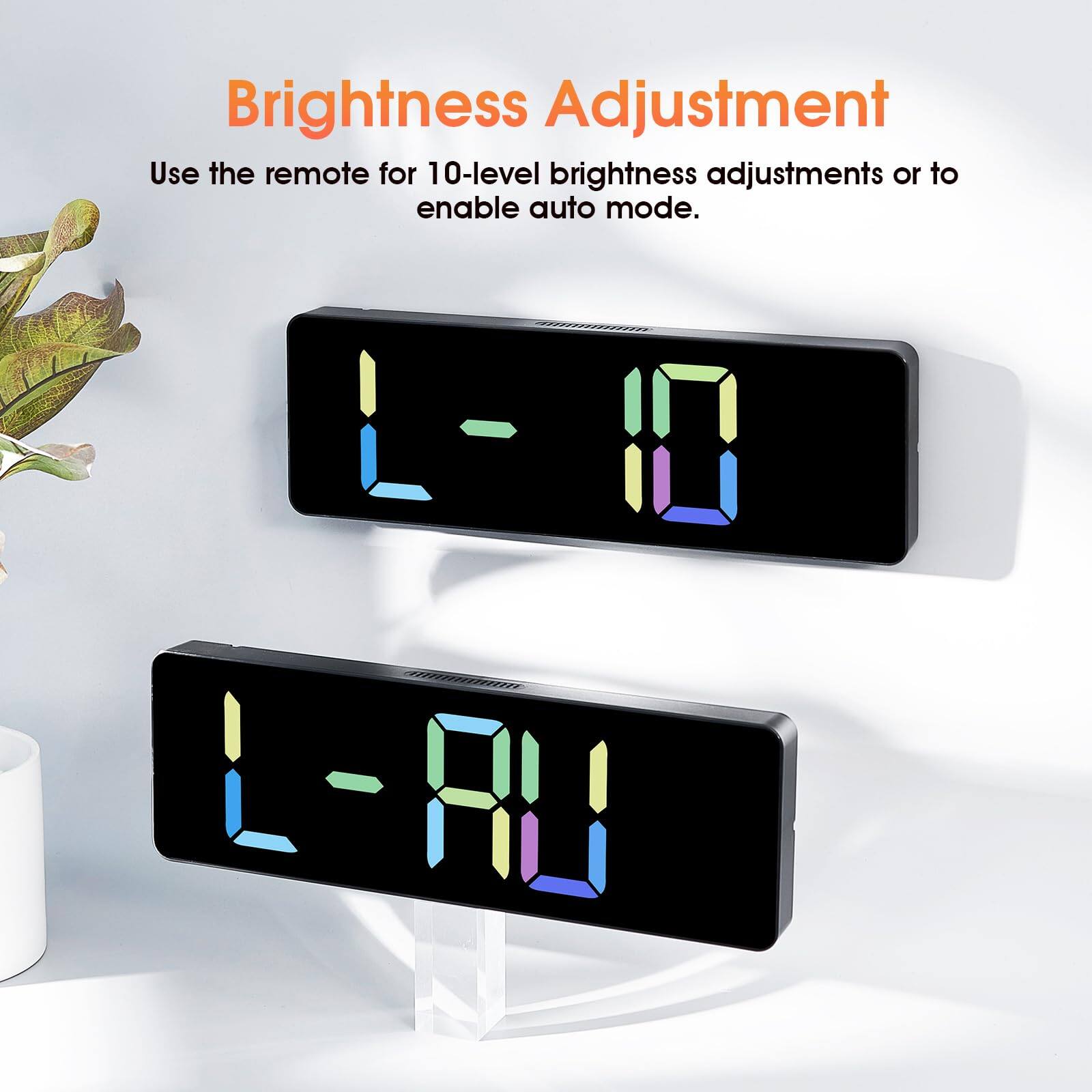 Brightness Adjustment

Use the remote for 10-level brightness adjustments or to enable auto mode.