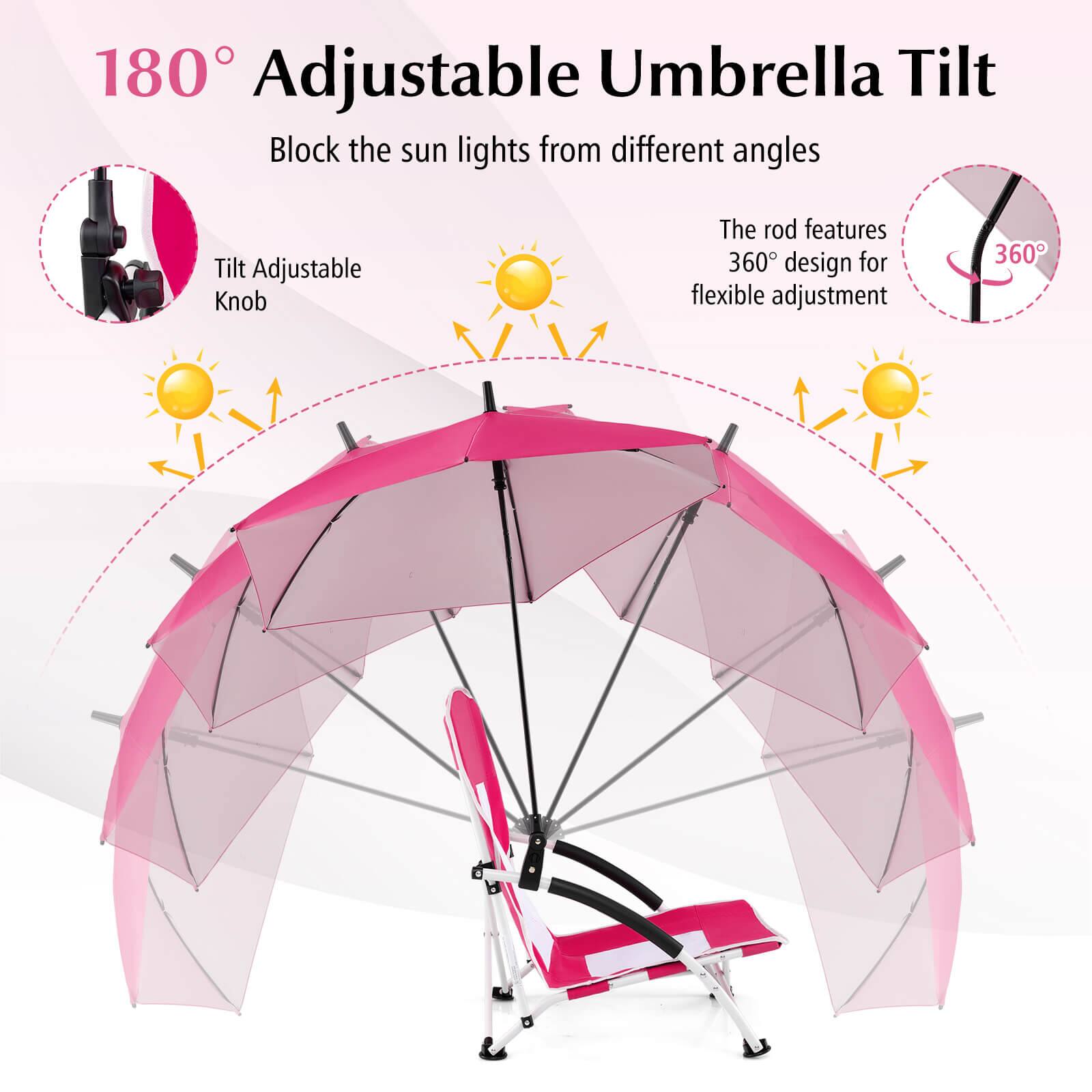 180° Adjustable Umbrella Tilt

Block the sun lights from different angles

Tilt Adjustable Knob

The rod features 360° design for flexible adjustment