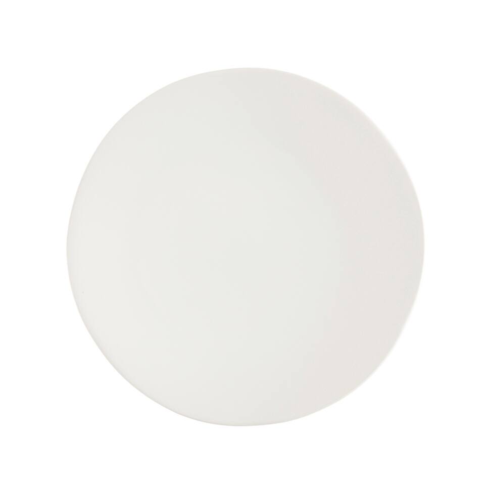 Front. Fortessa - Vitraluxe Dinnerware Heirloom Charger, 12-Inch, Set of 4, Linen - Linen.