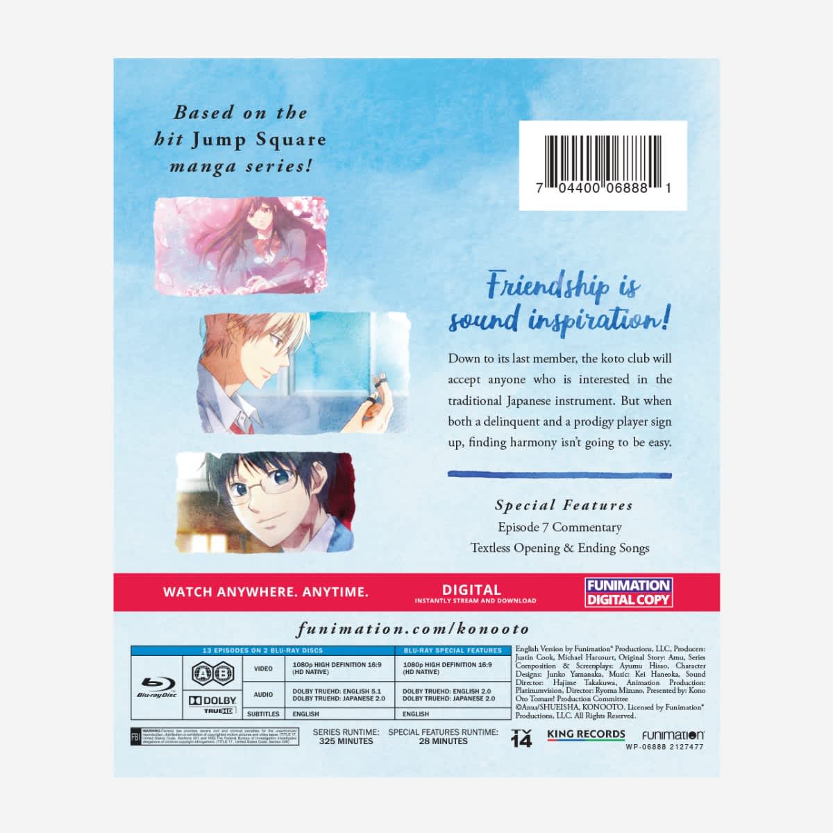 Alt View 1. Kono Oto Tomare!: Sounds of Life - Season One   - BLU-RAY.