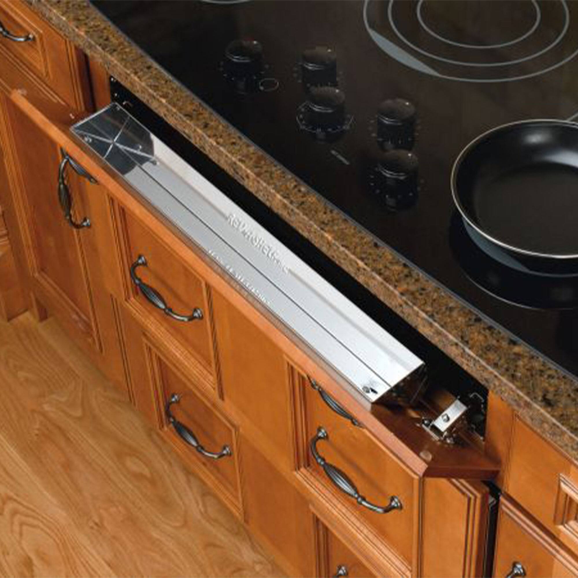 Alt View 3. Rev-A-Shelf - Rev-A-Shelf 22" Tip Out Tray w/ Soft-close for Sink Base Cabinet, 6581-22SS-SC-1 - Silver.