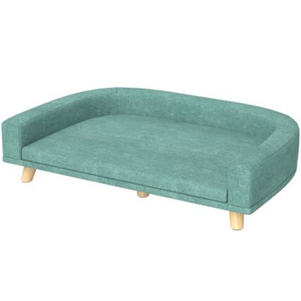 Front. Zeus & Ruta - Green Pet Sofa Couch Bed with Washable Cushion for Large Dogs,Cats - Green.