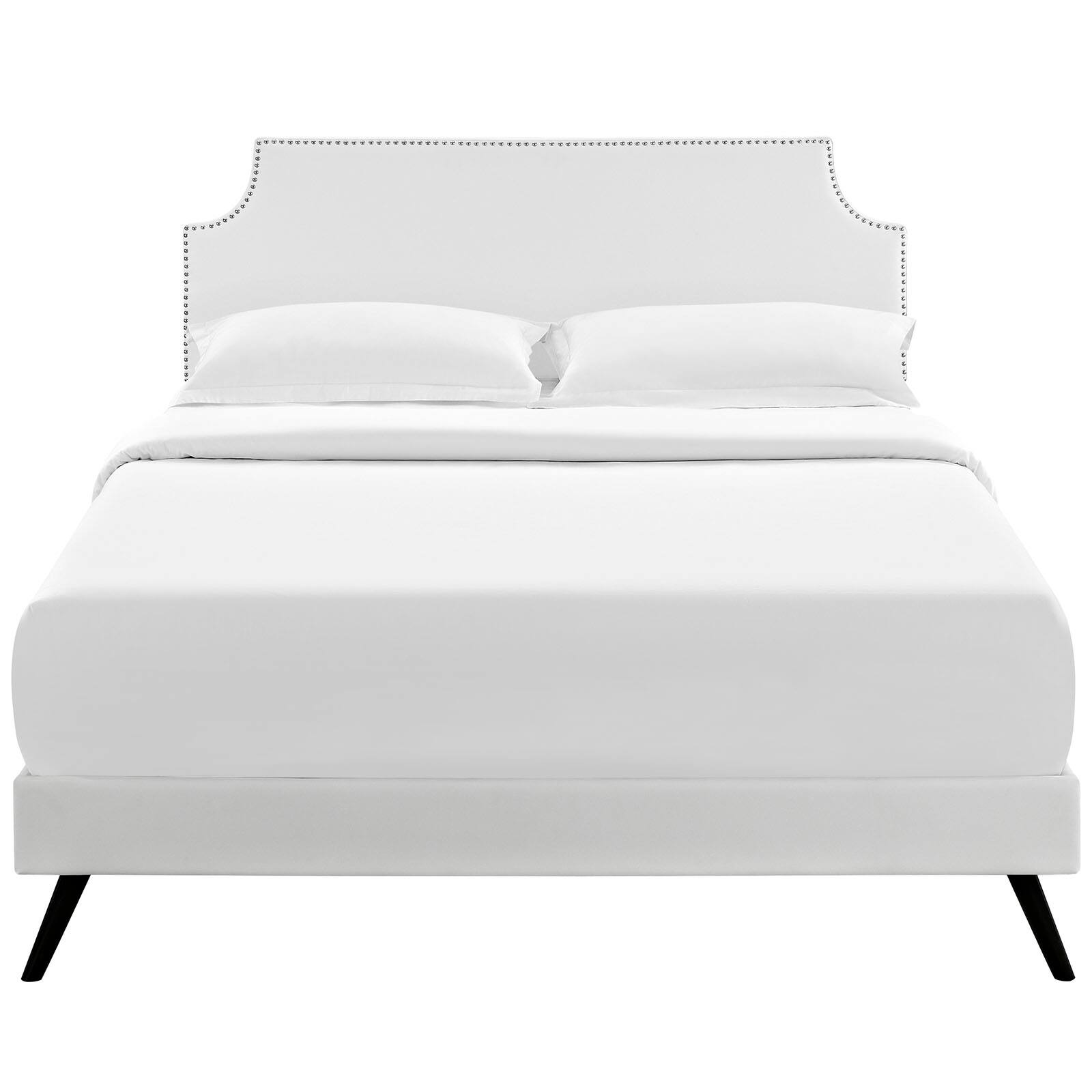 Back. Modway - Reign Performance Velvet Twin Platform Bed Frame - Red.