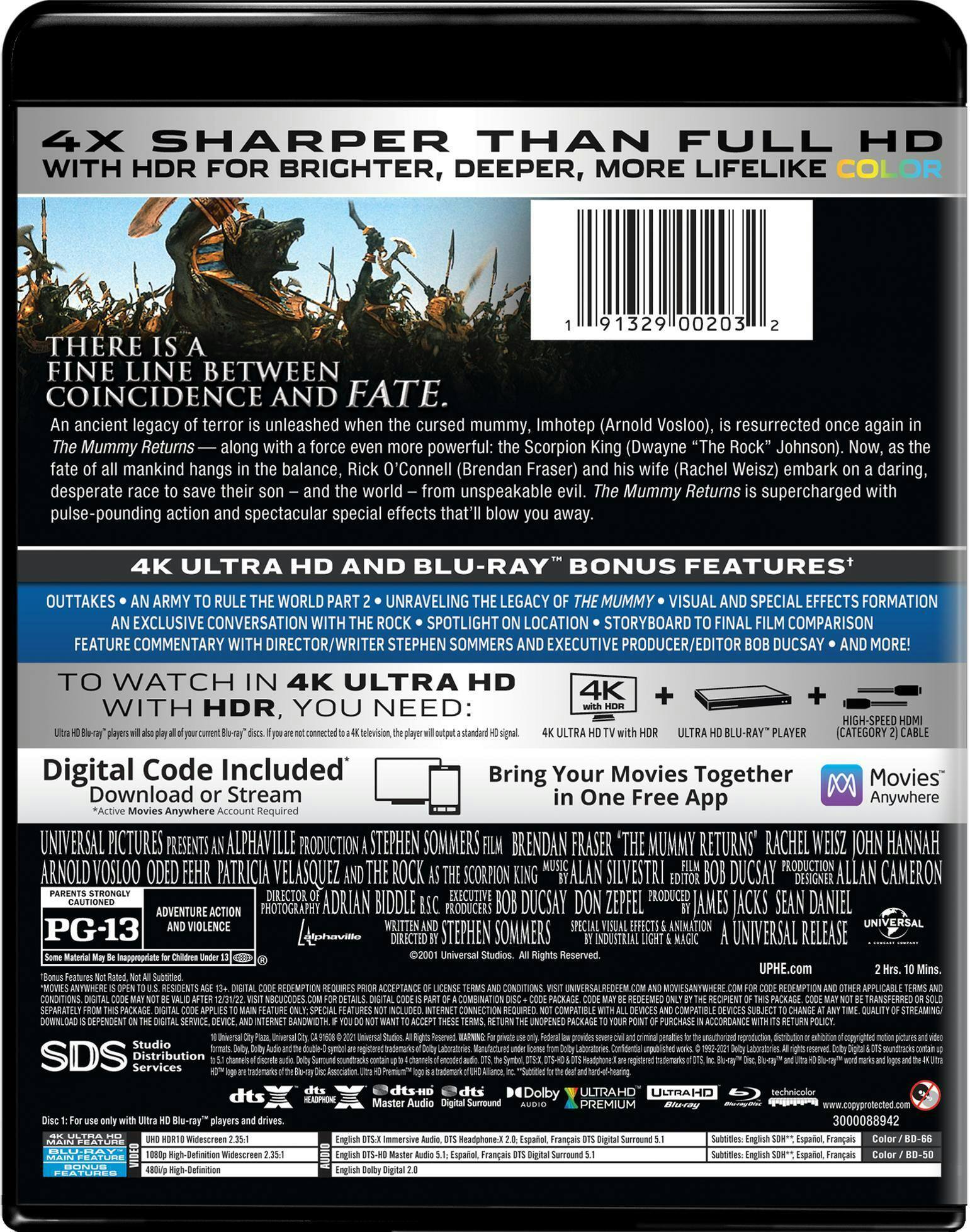 Angle. The Mummy Returns (4K Ultra HD) [UHD].