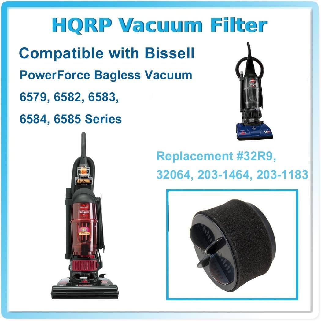 HQRP Vacuum Filter  
Compatible with Bissell PowerForce Bagless Vacuum  
6579, 6582, 6583, 6584, 6585 Series  
Replacement #32R9, 32064, 203-1464, 203-1183