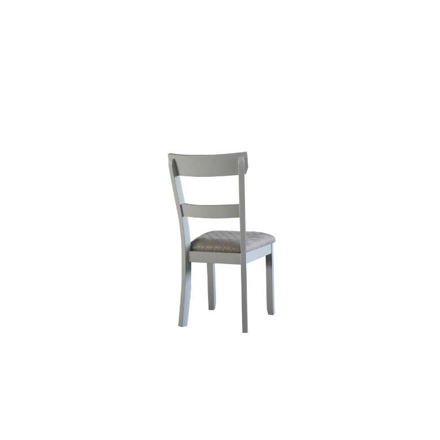 Alt View 3. Manhattan Lane - Side Chair with Fabric Seat and Open Back, Set of 2 - Beige.