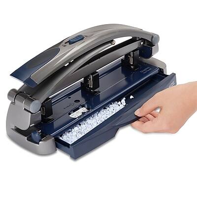 Alt View 4. Staples - Staples One-Touch Adjustable Punch, 45 Sheet Capacity, Gray/Blue (20268/14824) - Gray/Blue.