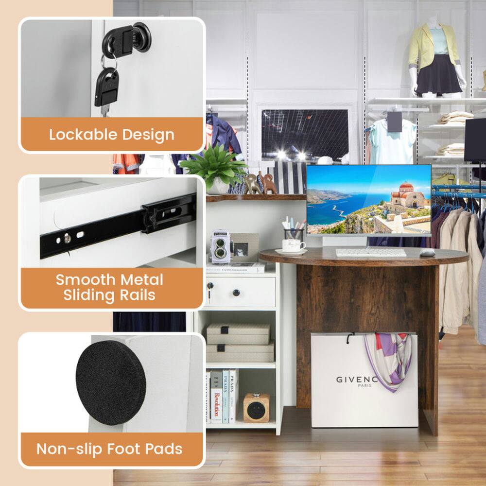 Lockable Design  
Smooth Metal Sliding Rails  
Non-slip Foot Pads