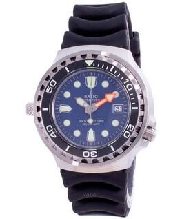 RATIO - 2nd Generation Free Diver Helium-Safe Quartz 1038EF102V-BLU-V02 1000M Men's Watch - Blue