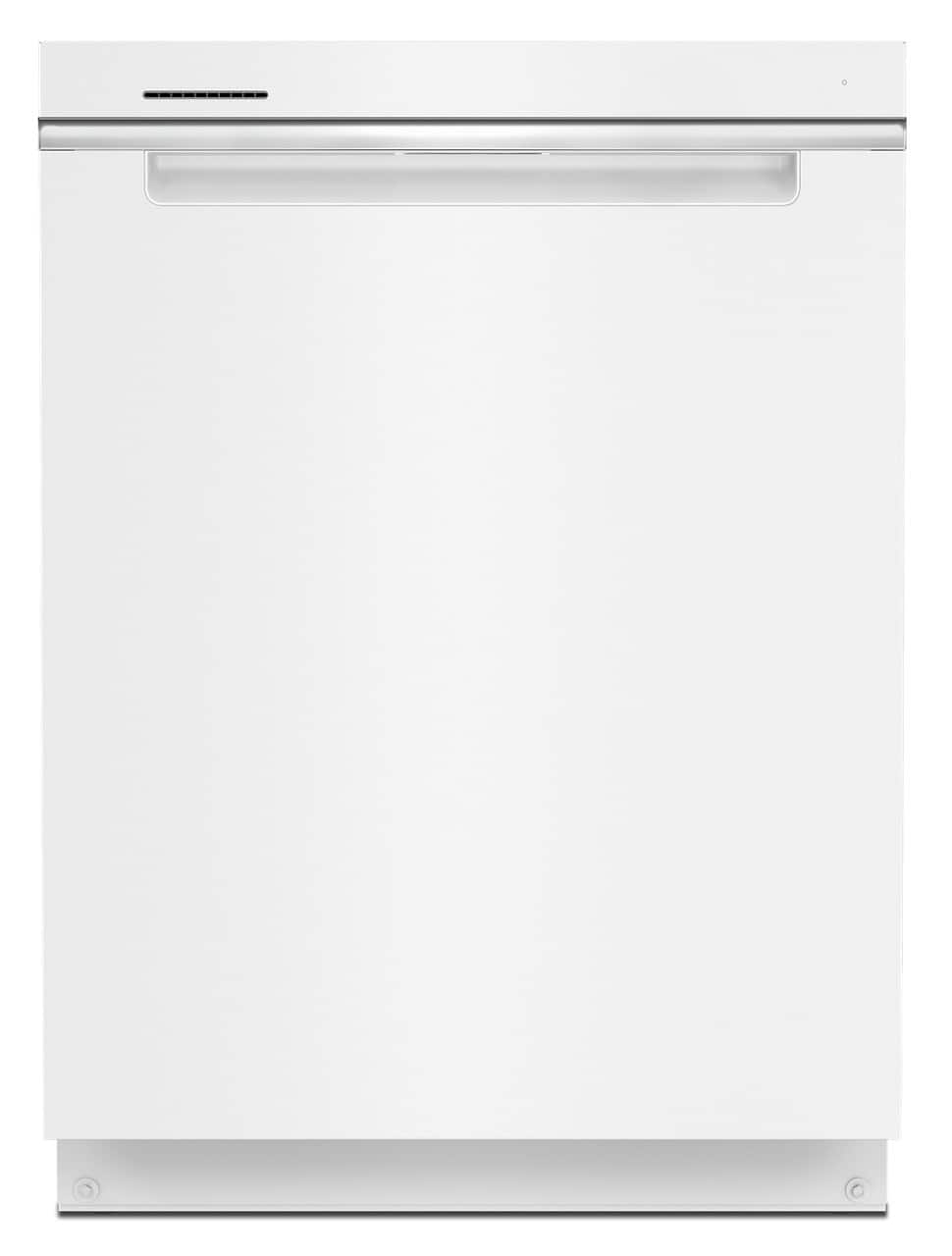 Front. Whirlpool - 24 inch Top Control Built-In Stainless Steel Tub Dishwasher with 3rd Rack, Large Capacity, 47 dBA - White.