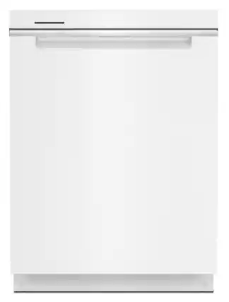 Front. Whirlpool - 24 inch Top Control Built-In Stainless Steel Tub Dishwasher with 3rd Rack, Large Capacity, 47 dBA - White.